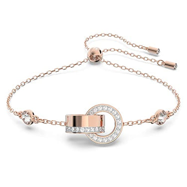 Swarovski Dextera Bracelet, Rose Gold Plated Women's Bracelet with White Crystal Pavé on Sale